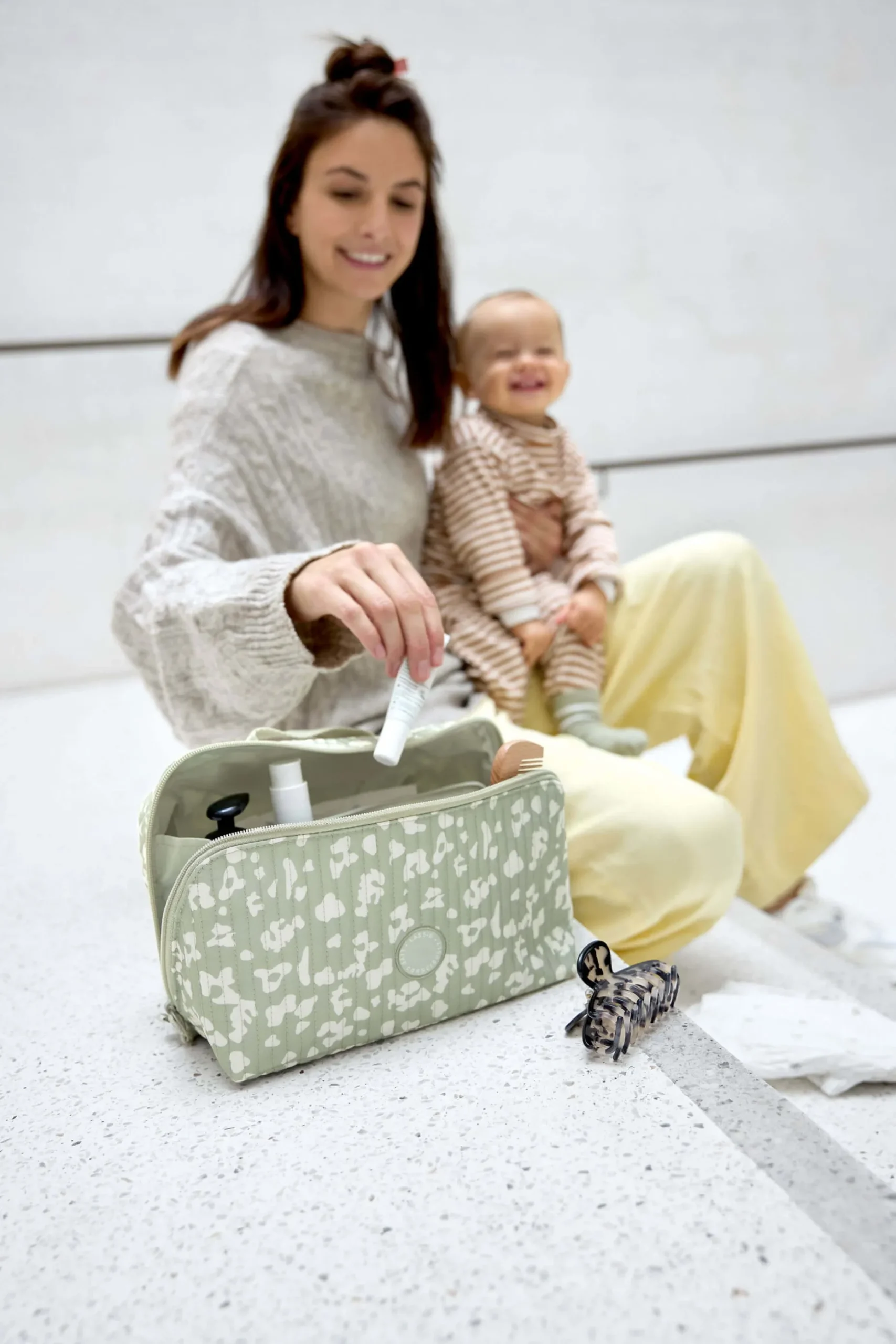 Wickeltisch Organizer - Leo, Light Khaki