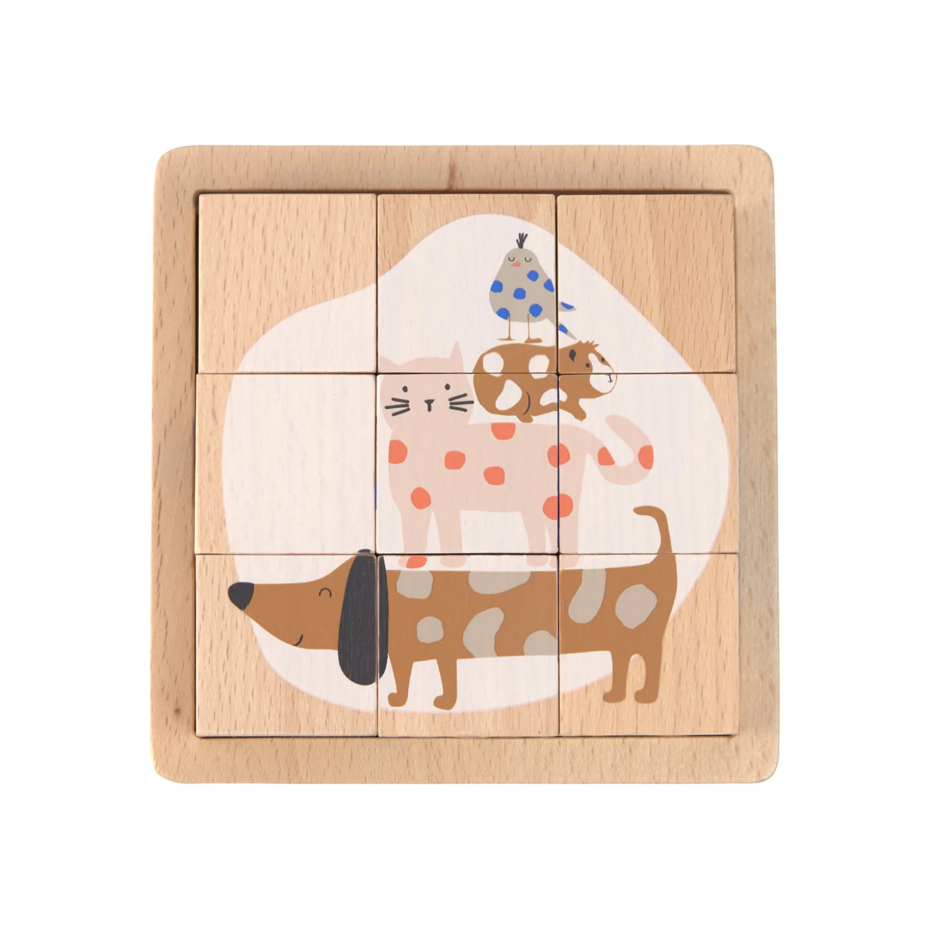 Würfelpuzzle Holz, Little Mateys
